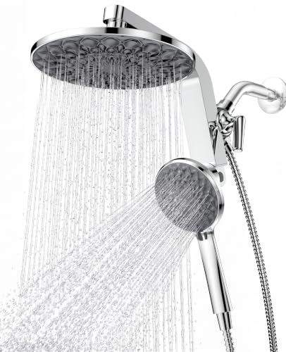 Dual Rain Shower Head and Handheld Combo