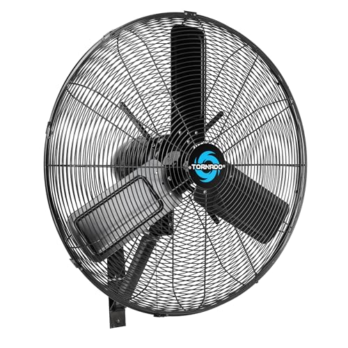 24 Inch High-Velocity Outdoor Wall Mount Fan, Oscillating