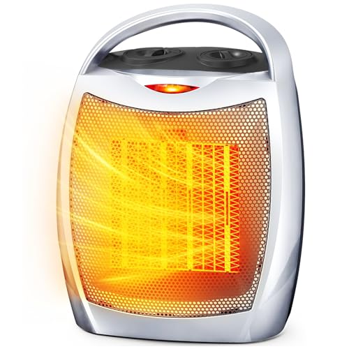 1500W Portable Ceramic Space Heater with Thermostat