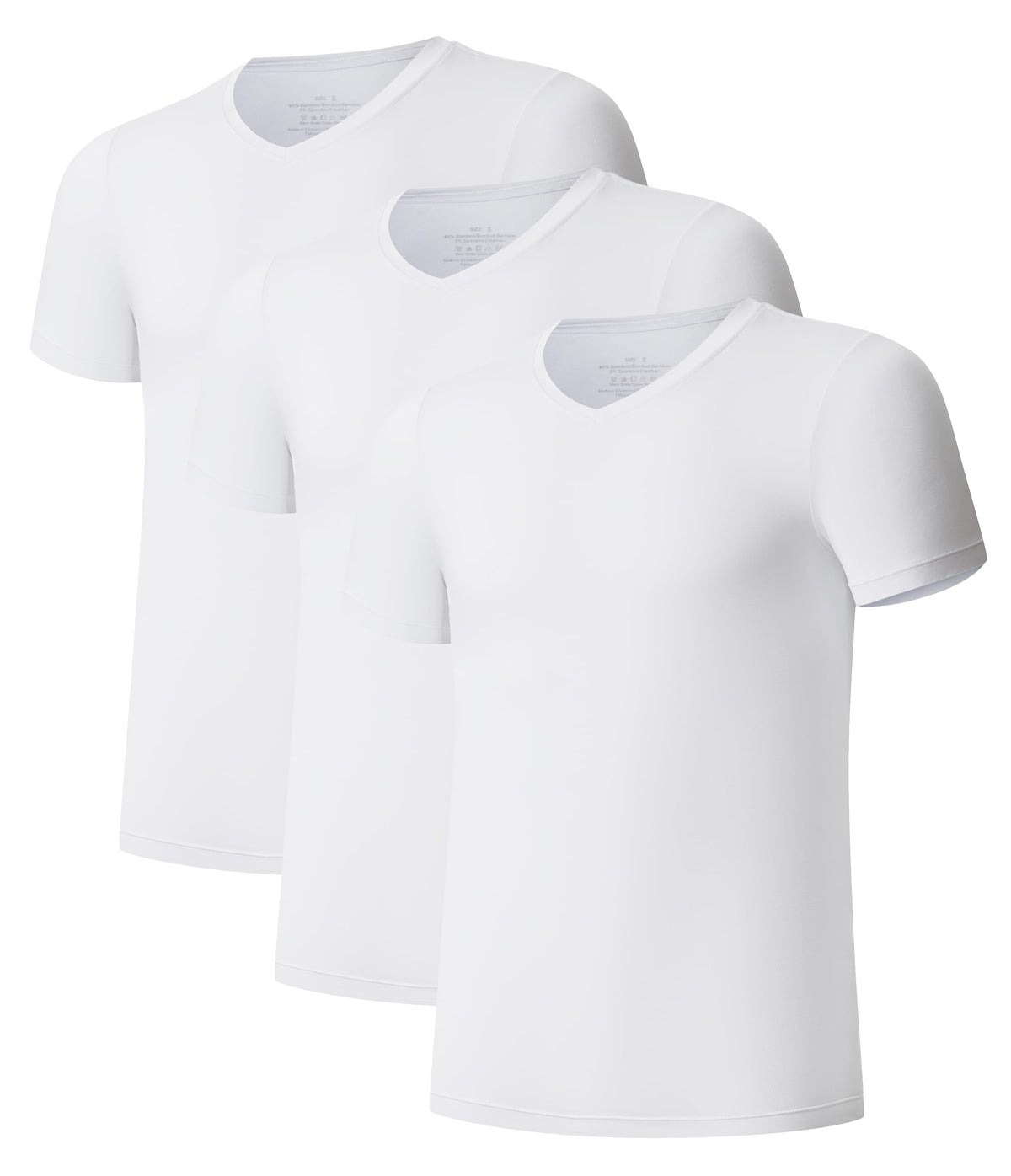 5 Pack Slim Fit V Neck Undershirts