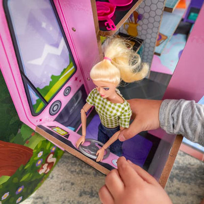KidKraft 2-in-1 Glamp & Go Doll Camper
