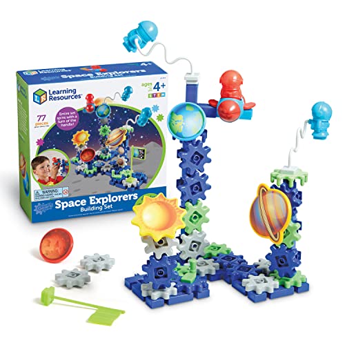 77 Piece Learning Resources Gears Space STEM Building Set