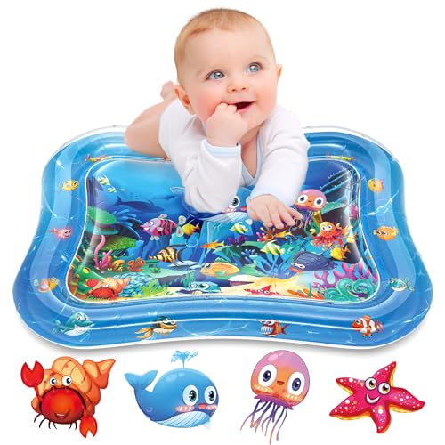 Inflatable Tummy Time Water Mat for Babies, Toddlers