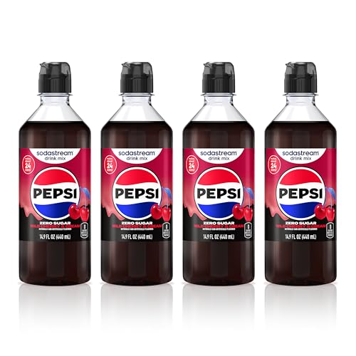 4 Pack Sodastream Zero Wild Cherry Pepsi Cream Syrup