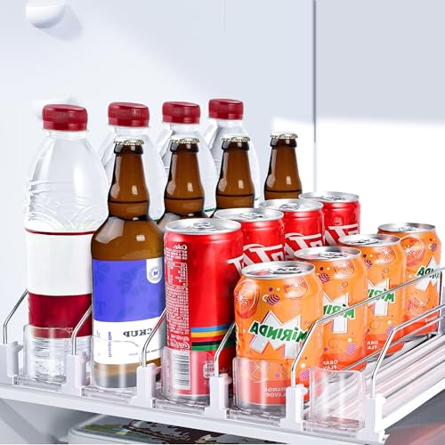 25 Can Adjustable Fridge Soda Can Organizer Dispenser
