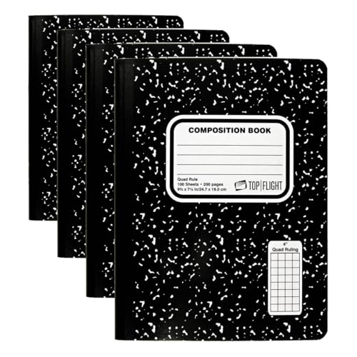 4 Pack Quad Ruled Composition Notebooks