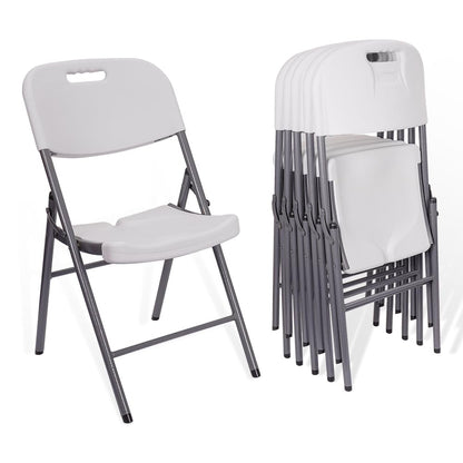 Fancial Outdoor backrest, Portable Folding Suitable for Multiple scenarios Chair, 6-Pack, White