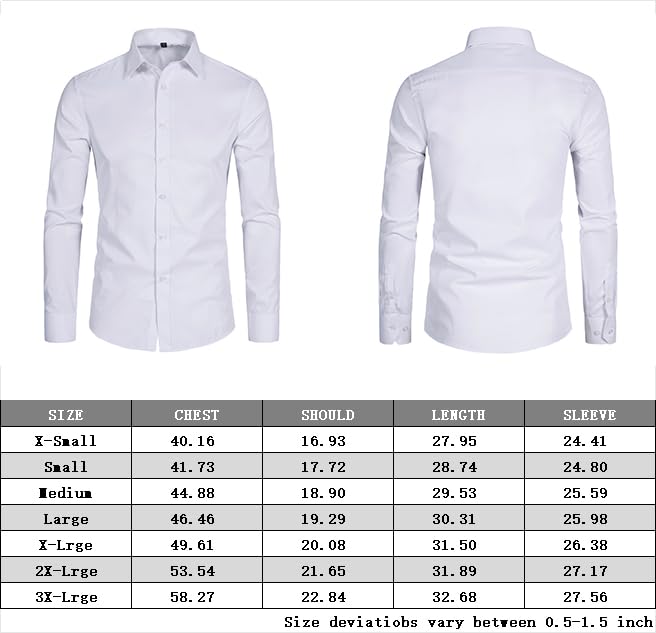 SIR7 Men's Slim Fit Stretch Dress Shirt