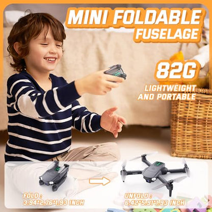 SOTAONE S400 Drone with Camera for Adults Kids, 1080P HD Foldable Mini Drones for Boys Girls, Remote Control Helicopter Toys Gifts with Auto-hovering, One Key Start, Self-spin, 3 Speeds, 2 Batteries