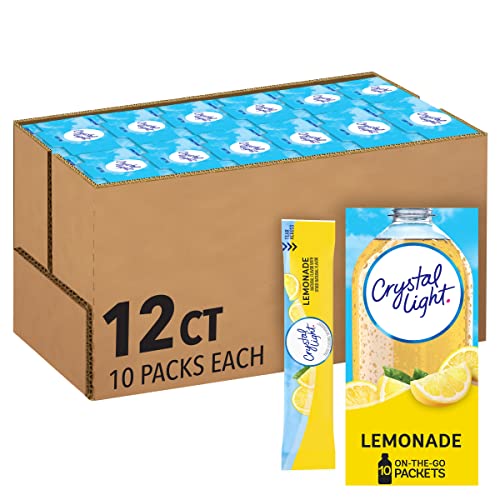 120 Pack Crystal Light Lemonade Drink Mix Packets