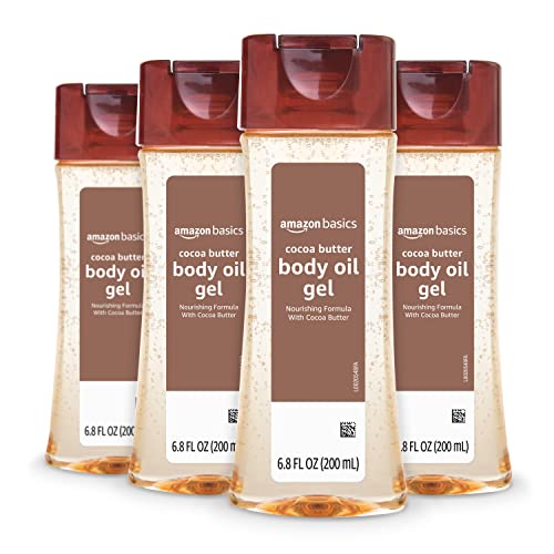 4 Pack Amazon Basics Cocoa Butter Body Oil Gel