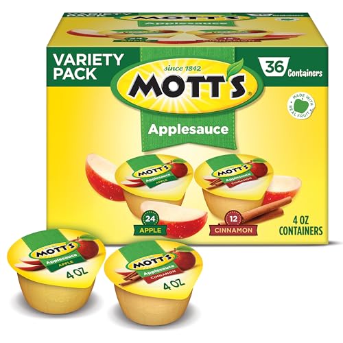 36 Pack Mott's Apple Cinnamon Applesauce Cups Vitamin C