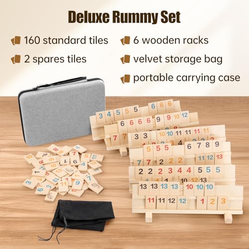 Rummy Cube Game for 2-6 Players with Racks