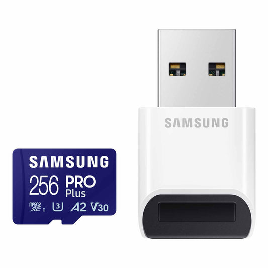 SAMSUNG 256GB Pro Plus microSD Card with Reader