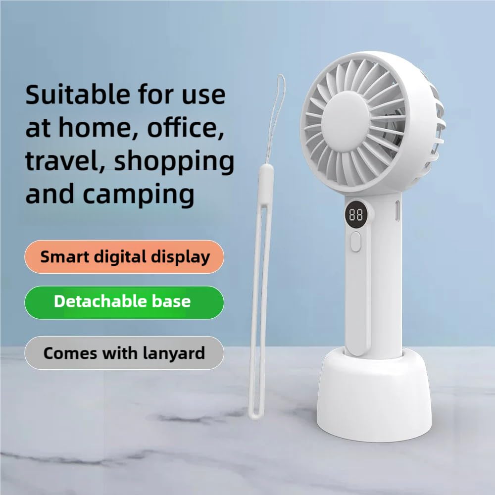 Portable Handheld Fan with 2000mAh Battery