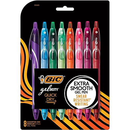 8 Count BIC Gelocity Quick Dry Gel Pens