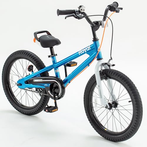 RoyalBaby Freestyle 7 Kids Bike 18 Inch Blue