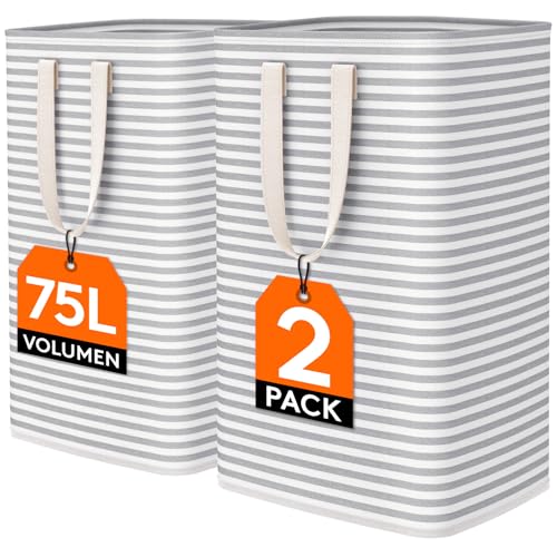 2 Pack Lifewit 75L Freestanding Laundry Hampers