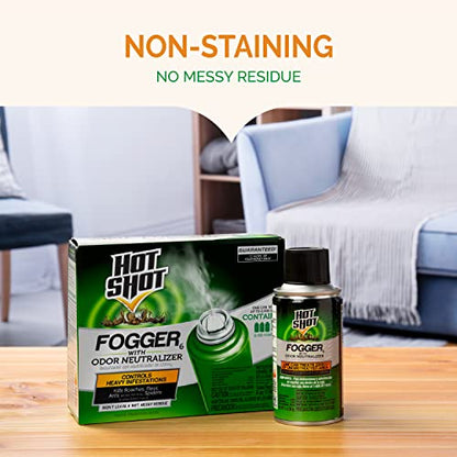 Pack of 6 Hot Shot Fogger With Odor Neutralizer.