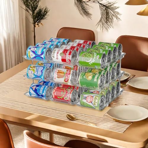 36 Can Stackable 3-Tier Pantry Can Organizer