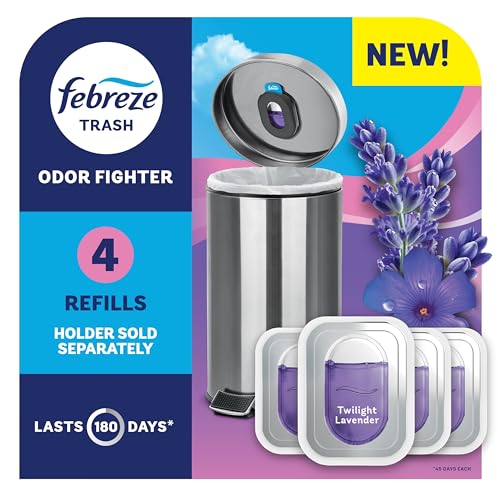 4 Pack Febreze Trash Can Odor Eliminator Refills