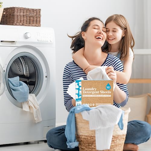 Laundry Detergent Sheets Travel Nativ Tales, Laundry Sheets Detergent with Easily Dissolved of Zero Plastic Waste and Exclusive Formula for Sensitive Skin, 60 Loads- Unscented