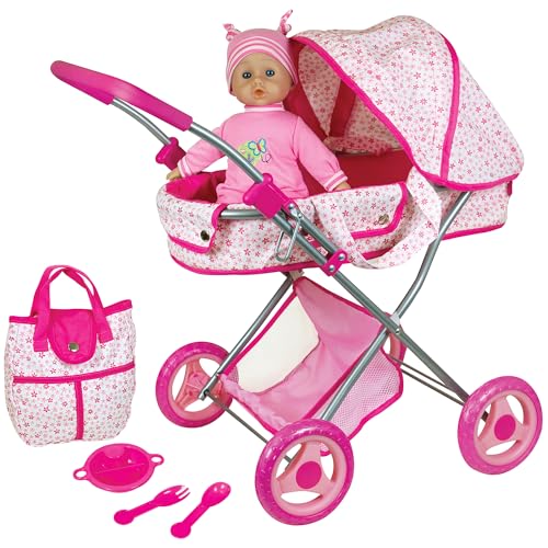 Lissi Baby Doll Pram with Doll and Accessories