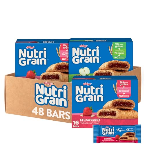 48 Count Nutri Grain Breakfast Snack Bars Variety Pack