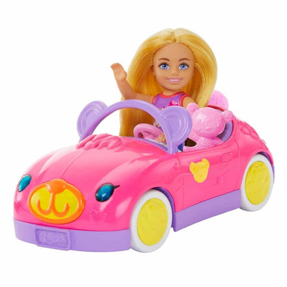Barbie Chelsea Convertible Car Toy with Teddy Bear