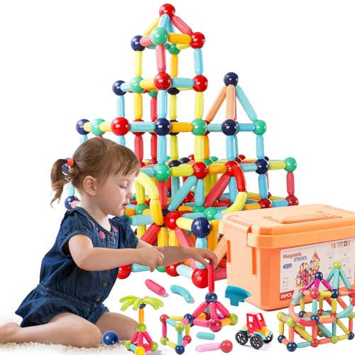 Magnetic Building Blocks STEM Toy Set with Car
