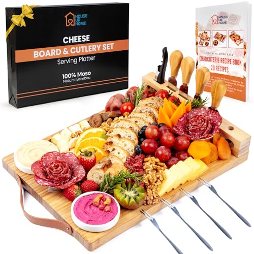 Charcuterie Board Gift Set with Knives and Bowls