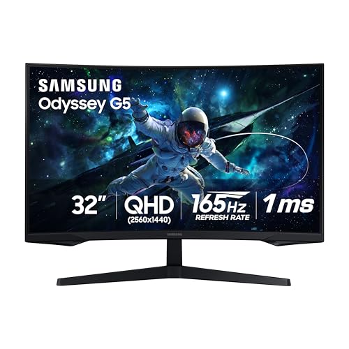 SAMSUNG 32" Curved QHD Gaming Monitor 165Hz HDR10