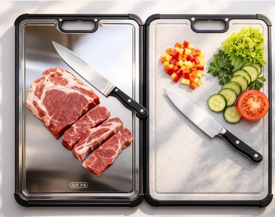 Double Sided 316 Stainless Steel Cutting Board