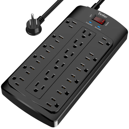 Yintar 6FT Surge Protector Power Strip with 18 Outlets