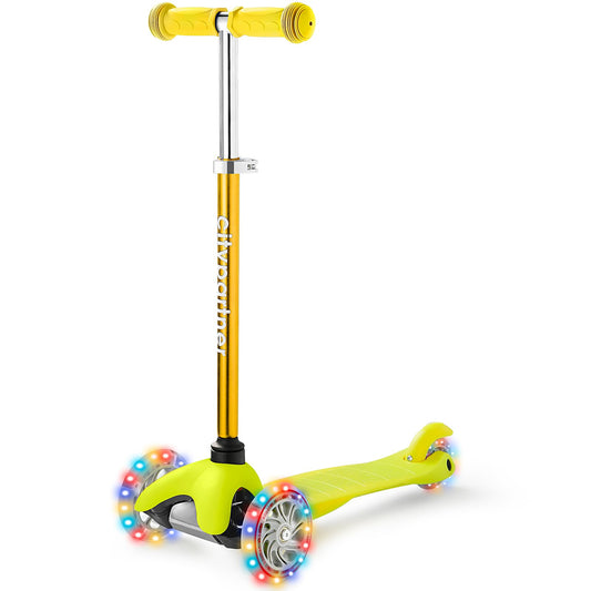 Kids 3-Wheel Kick Scooter with LED Wheels
