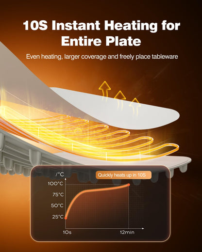 Electric Food Warming Tray with 3 Settings