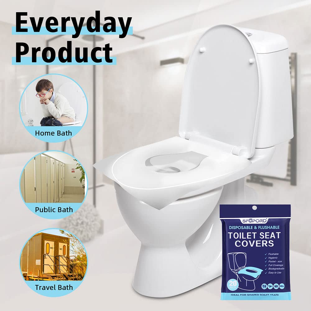 100 Pack Toilet Seat Covers Disposable Travel Essentials