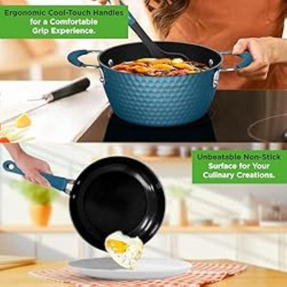 11-Piece NutriChef Non-Stick Cookware Set