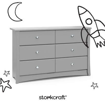Storkcraft 6 Drawer Nursery Dresser for Kids