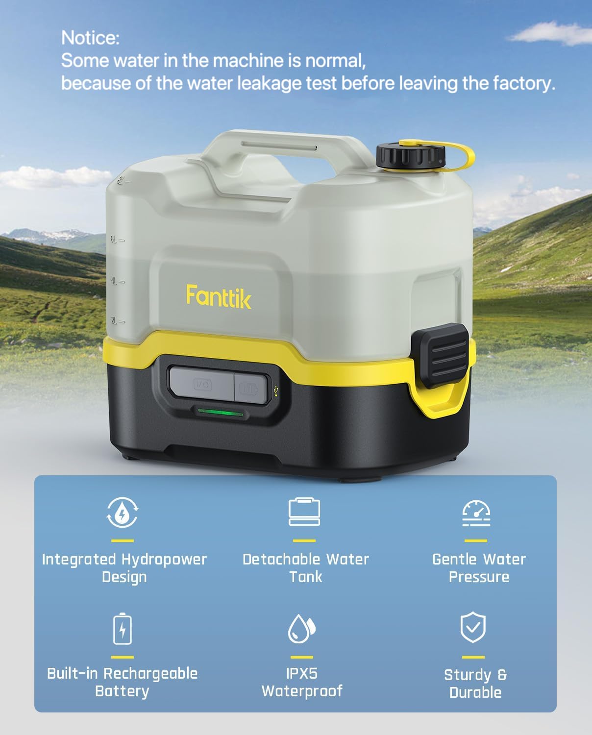 Portable Electric Sprayer by Fanttik, 2.1Gal Tank