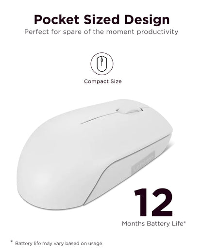 Lenovo Wireless Mouse for PC and Laptop