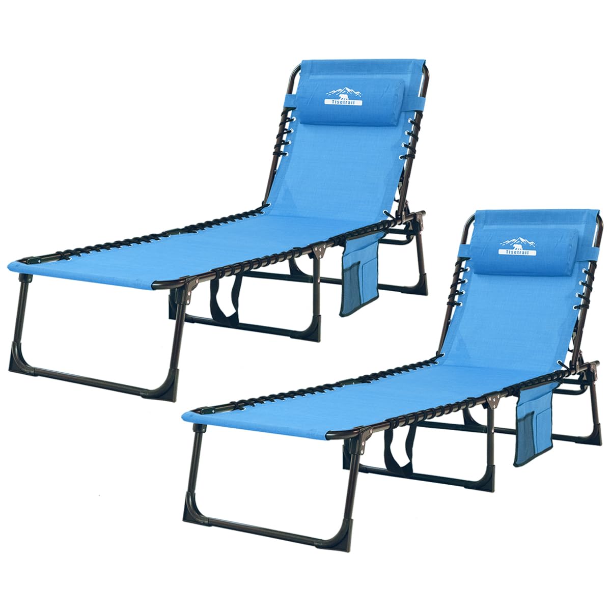 5-Position Folding Chaise Lounge Chair for Patio