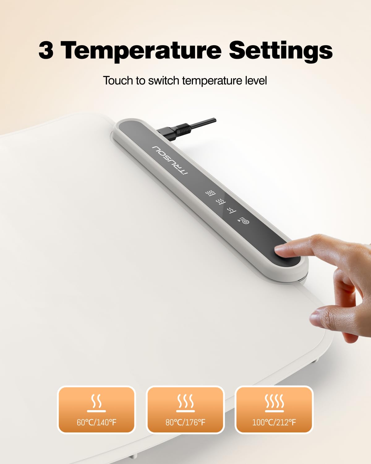 Electric Food Warming Tray with 3 Settings