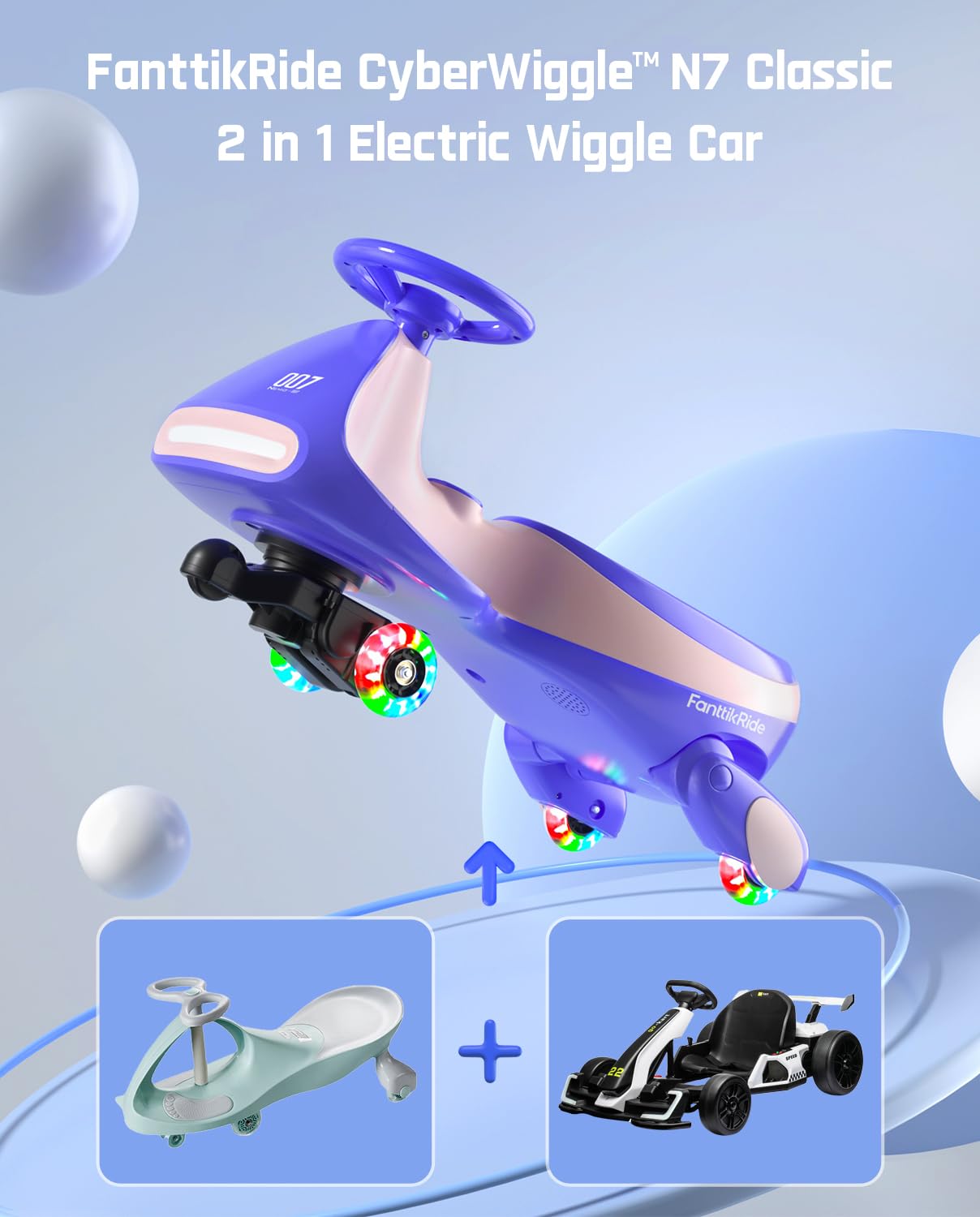 Electric Wiggle Car with Rechargeable Battery