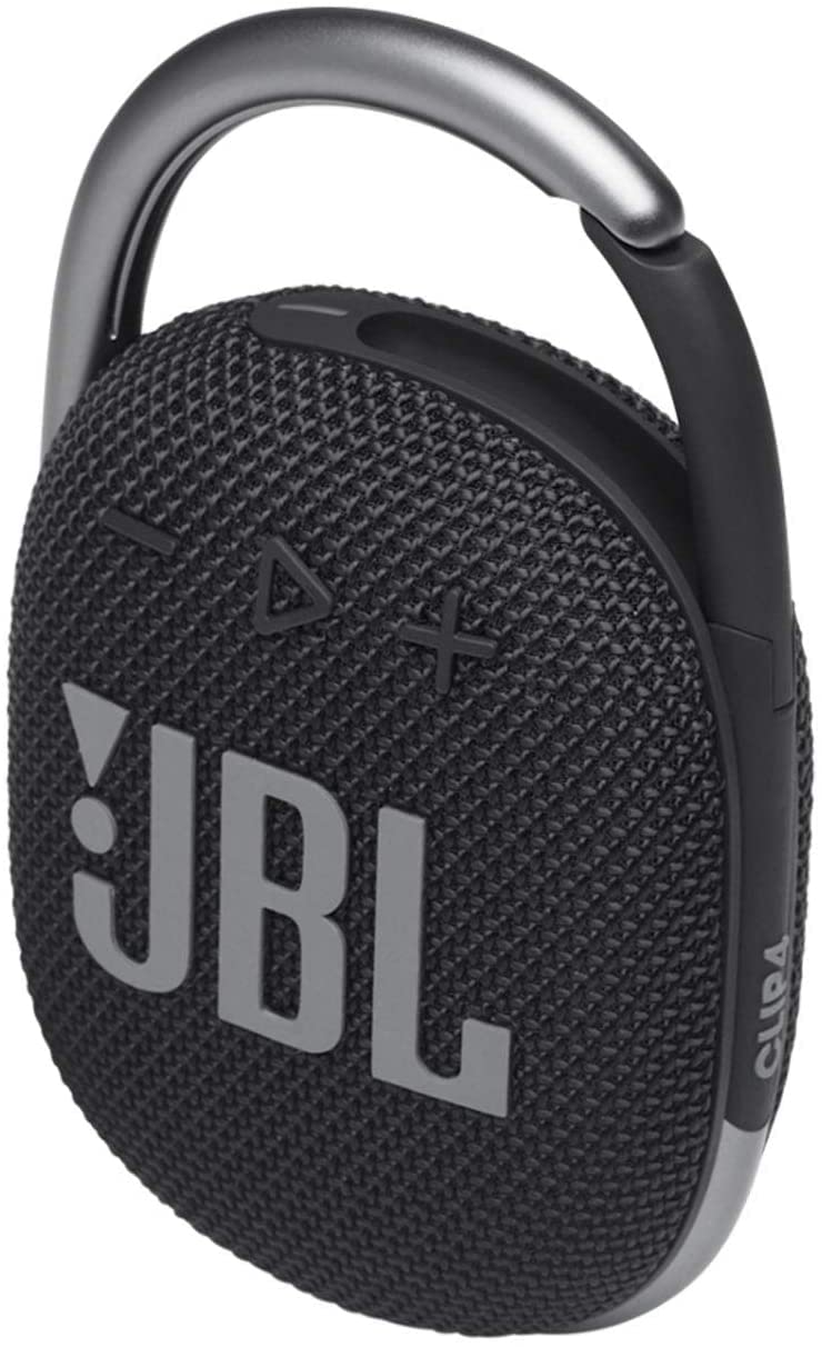 JBL Clip 4 Portable Bluetooth Wireless Speaker Bundle with divvi! Protective Hardshell Case - Black