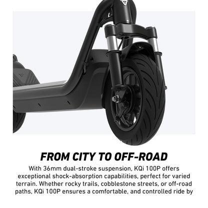 NIU Electric Scooter for Adults - Front Suspension, 600W Max Power, 18 Miles Range, Max Speed 17.4MPH, 9.5'' Pneumatic Tires, Dual Brakes, Easy Folding Portable Commuting Escooter, UL Certified