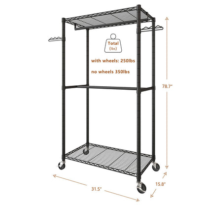 Heavy Duty 2-Tier Clothes Rack by Wiracks