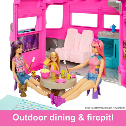 Barbie DreamCamper Playset with 60 Accessories