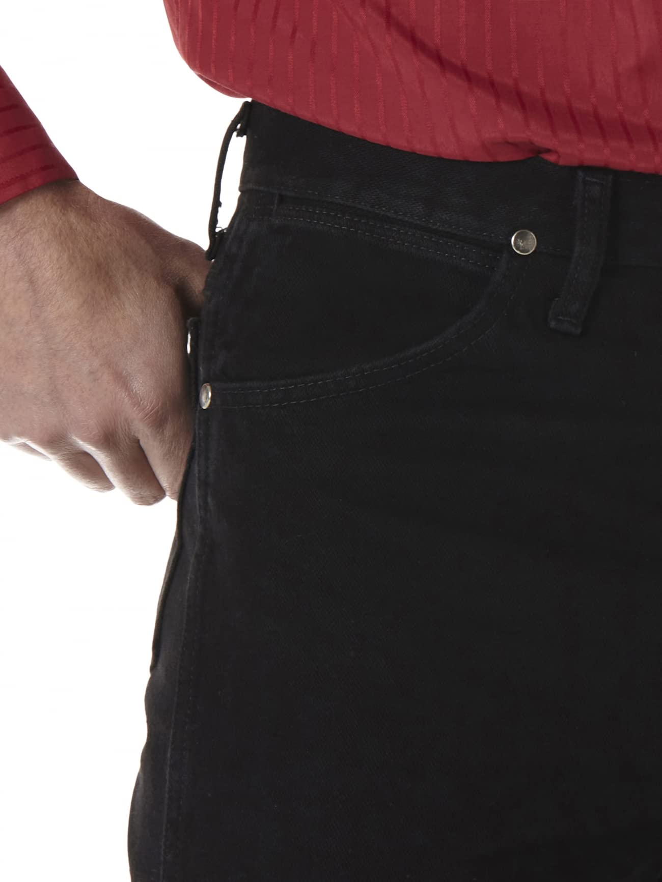 Wrangler mens Cowboy Cut Silver Edition Slim Fit Boot Cut jeans, Black, 29W x 34L US