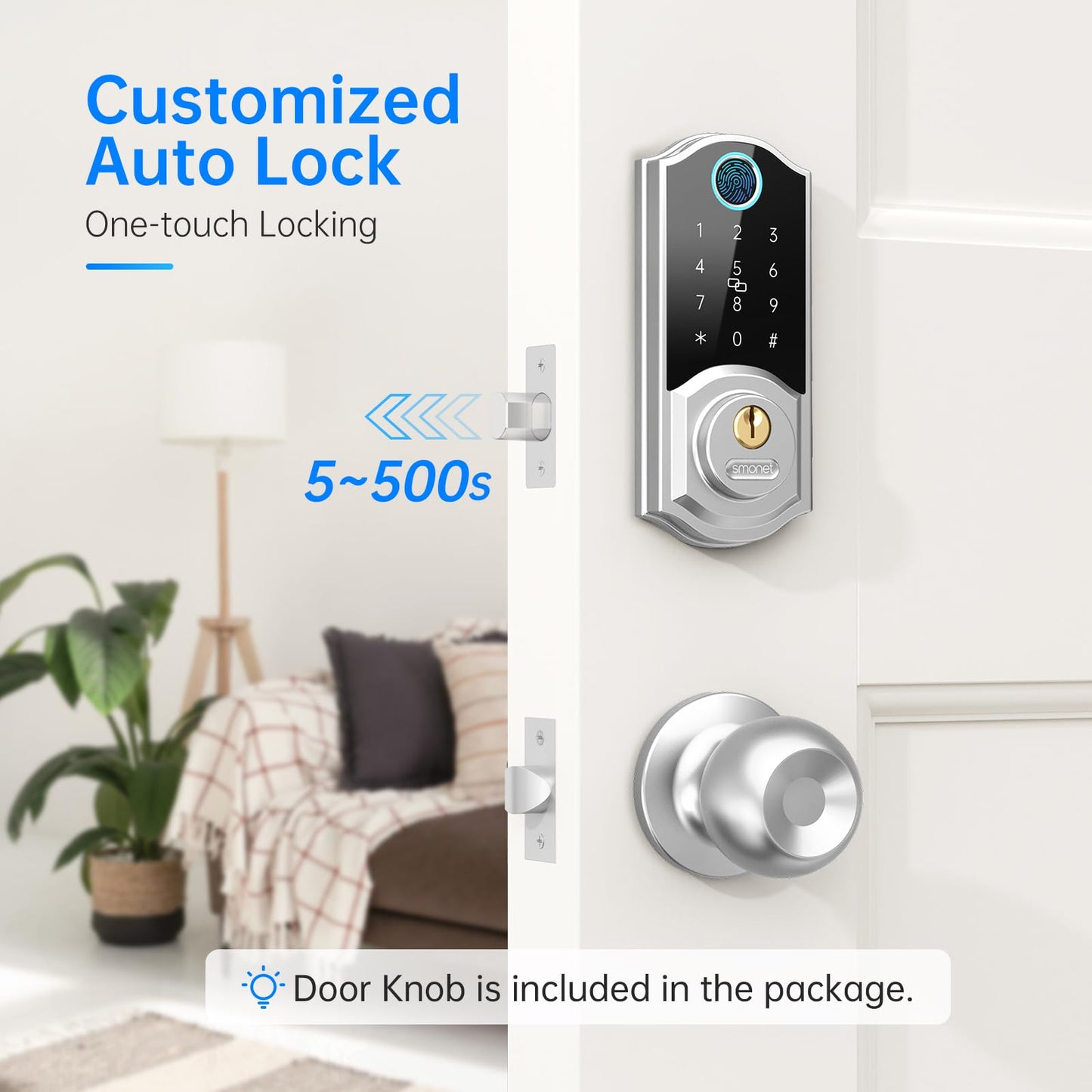 SMONET Keyless Entry Door Lock with Bluetooth